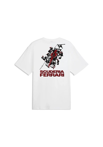 Puma Ferrari Car Graphic Tee 2 Erkek Beyaz T-shirt & Polo