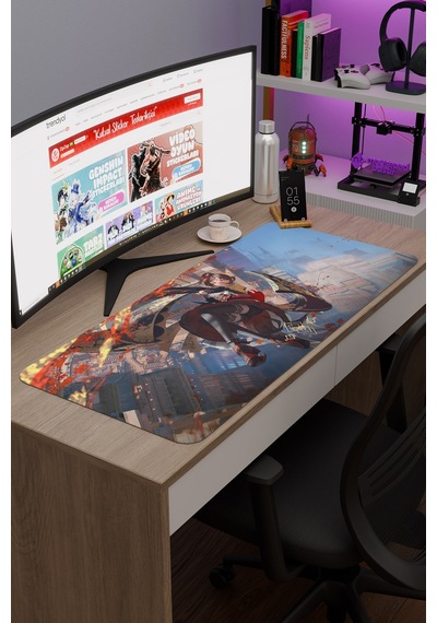Chiori Genshin Impact Anime Gacha V5 - 90x40 Xxl Gaming Mouse Pad Fare Altlığı