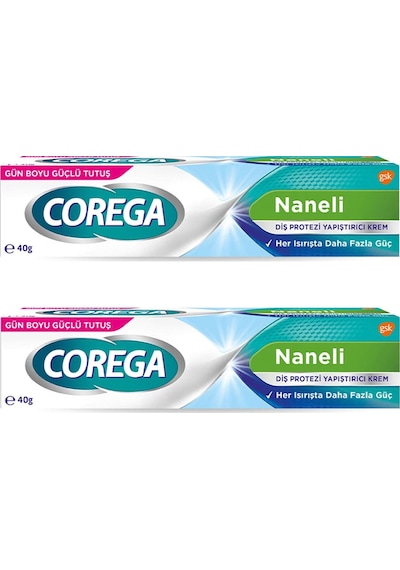 Corega Naneli Diş Protezi Yapıştırıcı Krem 2 x 40 G