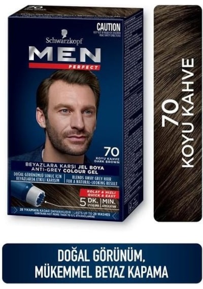 Schwarzkopf Men Perfect Beyazlara Karşı Jel Boya 70 Koyu Kahve (549476030)