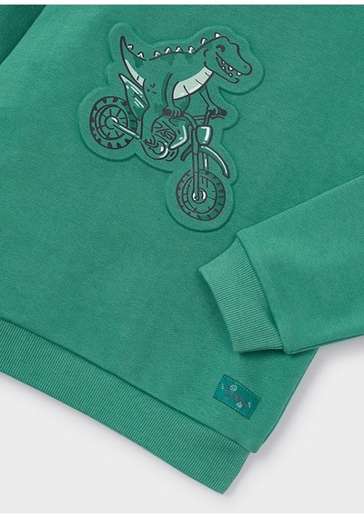 Mayoral Erkek Çocuk Baskılı Sweatshirt Zümrüt Yeşili 4459