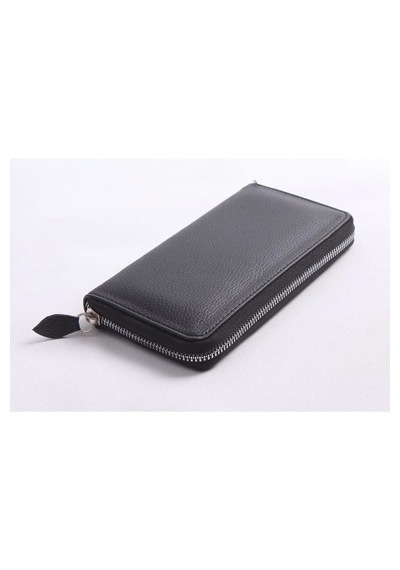 Ozka Leather Collection Kişiye Özel Telefon Bölmeli Deri Cüzdan Sıyah