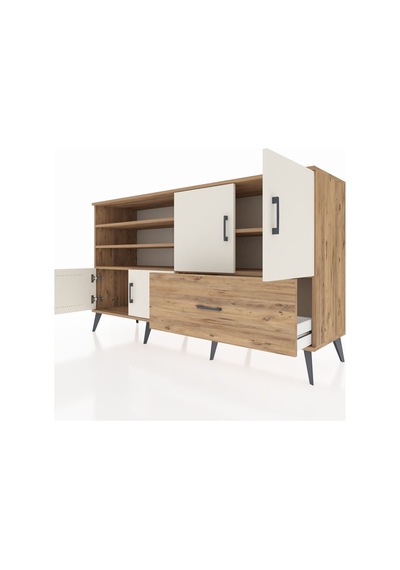 Hyperion Konsol 5 Raflı Tek Çekmeceli 4 Kapaklı 176x44x99 Çam-ayt Çam-aytaşı/çam Hyperion Konsol 5 Raflı Tek Çekmeceli 4 Kapaklı 176x44x99 Çam-ayt Çam-aytaşı/çam