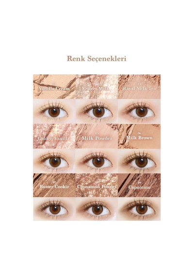Dasique Mat Ve Işıltılı Renk Seçenekleri Sunan Far Paleti Shadow Palette 07 Milk Latte 07 Milk Latte