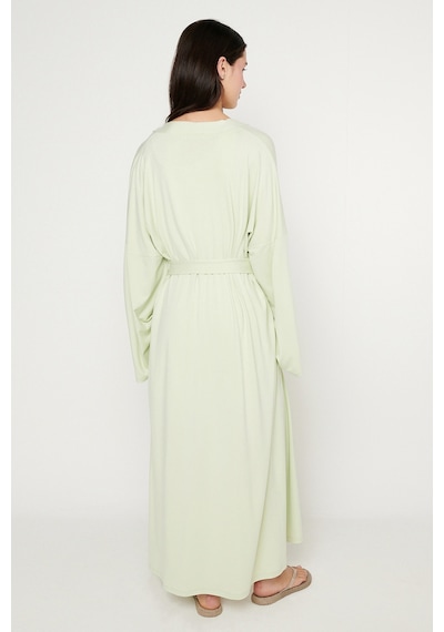 Ac&co / Altınyıldız Classics Kadın Mınt Yumuşak Dokulu Rahat Standart Fit Şal Yaka Esnek Kimono