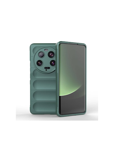 Goocamp Mi 13 Ultra Kılıf Esnek Tpu Oyuklu Arka Yüzey Tasarımlı Etnik Silikon Kapak Siyah