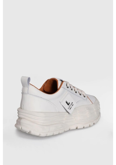 Lufian Zeta Beyaz Hakiki Deri Kadın Sneaker Ayakkabı Beyaz