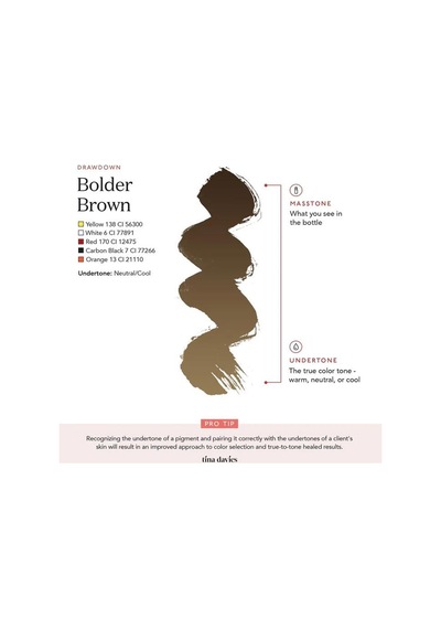 Perma Blend Tina Davies Bolder Brown Kalıcı Makyaj Kaş Pigmenti 15ml Diğer