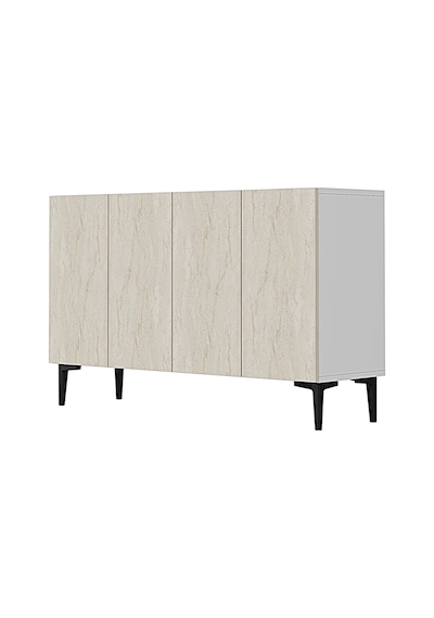 Ka1299bt Aplos Konsol Ve Tv Sehpası Beyaz-traverten 120cm
