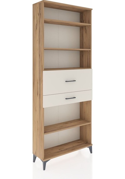 Arges Dolap 4 Raflı 2 Çekmeceli 88x30x221 Çam-aytaşı Atlas Çam