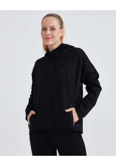 Skechers W 2Xı-Lock Full Zip Hoodie Sweatshirt Kadın Siyah Fermuarlı Eşofman Üstü S232209-001 Skechers W 2Xı-Lock Full Zip Hoodie Sweatshirt Kadın Siyah Fermuarlı Eşofman Üstü S232209-001