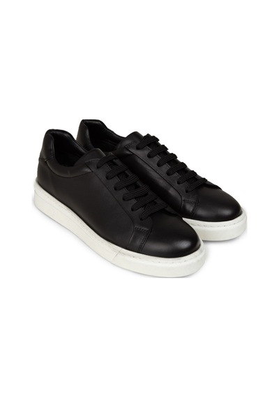Deery Erkek Hakiki Deri Siyah Sneaker Ayakkabı - 02018msyhc02 Siyah