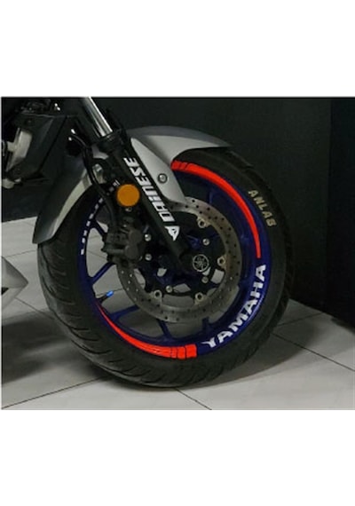 Yamaha Mt 25 Neon Kırmızı Jant Dışı Şerit Sticker Etiket Modeli