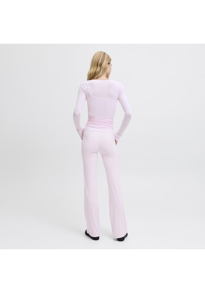 Jack & Jones Kadin Yuksek Bel Yoga Tayti Interlock Kumas Esnek Spor Tayt - 12292391 Pink-a-boo