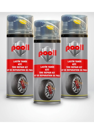 Lastik Tamir Spreyi Kiti Acil Lastik Şişirici 400 Ml 3 Adet Set S.t.t:17.01.2028