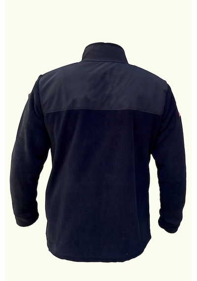 Lukitus Erkek Anti Pilling Tüylenme Yapmaz Polar Sweatshirt Mont Siyah