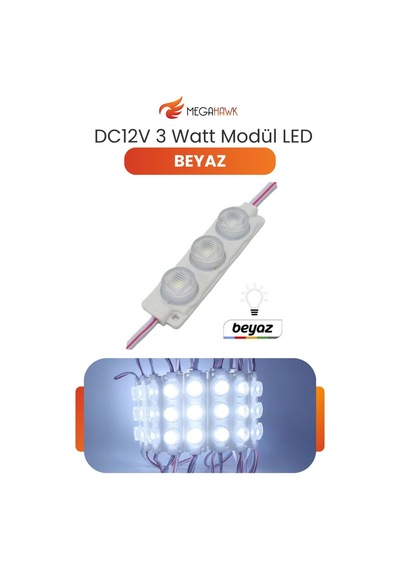 Dc 12v 3w Beyaz Modül Parmak Led Su Geçirmez Tabela Aydınlatma Dekoratif Led Modül 10 Adet