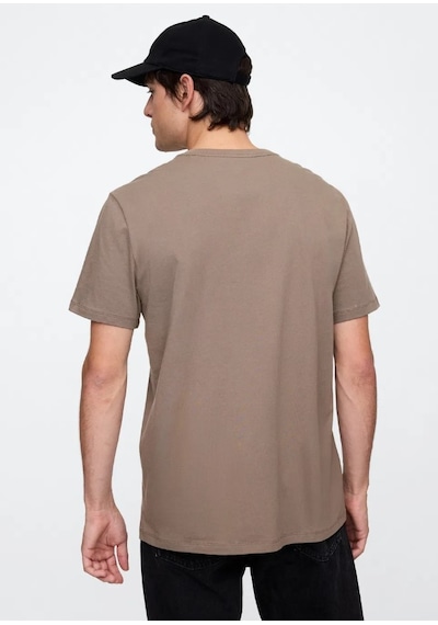 Gap Everyday Soft Gap Classic Logo 745029 T-shirt Kısa Kol Tişört Erkek T-shirt Kahverengi