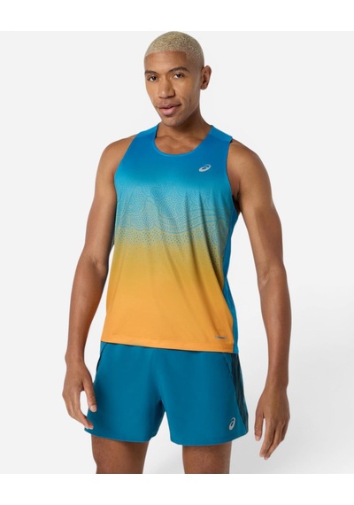Asics Road Fade Sınglet Erkek Mavi Atlet 2011d522-400