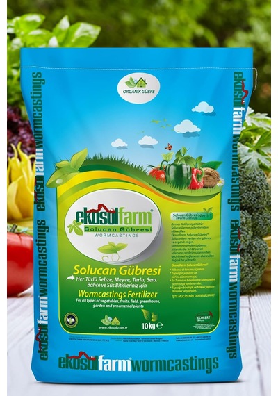 Tr Organik Solucan Gübresi 10 Kg Organik Gübre 0,250