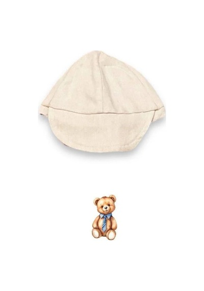 Cantoy Erkek Bebek Papyon Şapka Gömlek Pantolonlu Pamuklu Şık Takım-14693 Bej