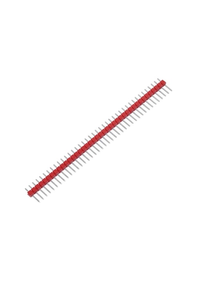 1x40 Erkek Header 40 Pin 2.54mm 180 Derece - Kırmızı