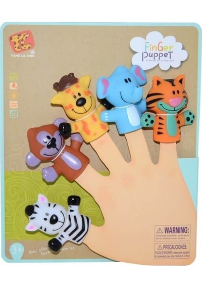 Finger Puppet Orman Hayvanları Parmak Kukla Seti 5 Hayvanlı Oyuncak Parmak Kukla Çok Renkli