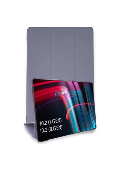 Newface Apple iPad Uyumlu 10.2 7.nesil Kılıf Tablet Smart Kılıf - Lila Arka Kapak