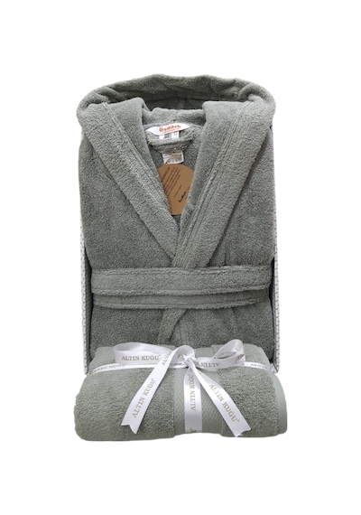 Özdilek Super Soft Kapüşonlu Bornoz + Baş Havlusu- Yeşil