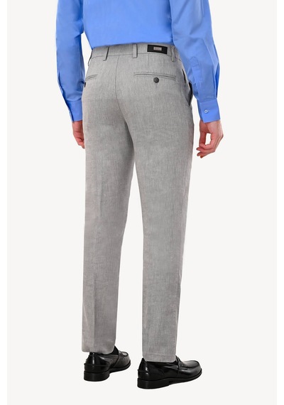 Erkek Gri Keten Spor Pantolon