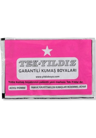 Yıldız Kumaş Boyası -4.Koyu Pembe