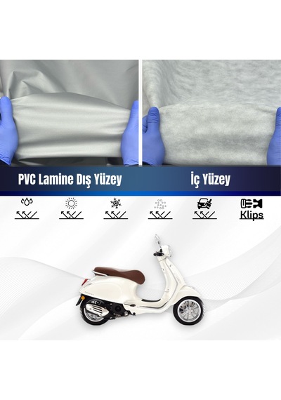 Vespa Primavera 125 Su Geçirmez Motosiklet Brandası Motor Branda