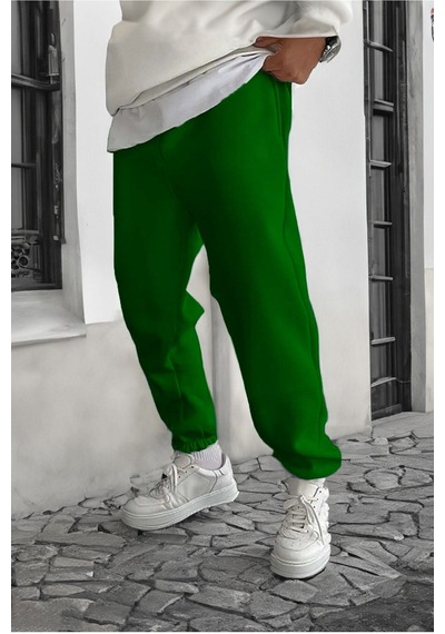 Smile Face Yeşil Jogger Eşofman Altı Yeşil