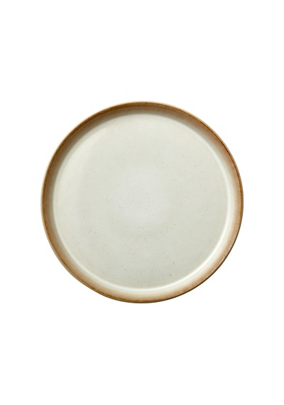 Tabak, Yemek Tabağı, Seramik Yemek Tabağı, 27 Cm Çapında, Krem/krem Açık