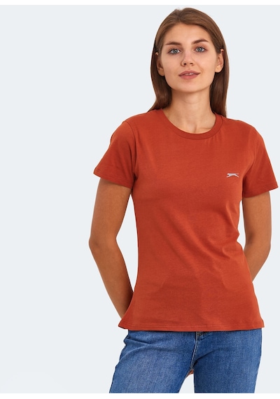 Slazenger KORNELI I Kadın Slim Fit Kiremit Tişört