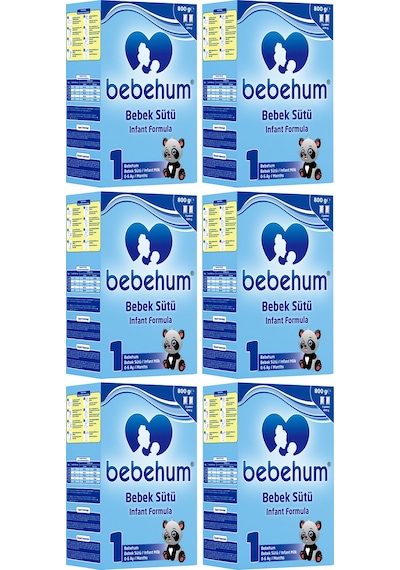 Bebehum 1 No Bebek Sütü 0-6 Ay 800 Gr X 6 Adet
