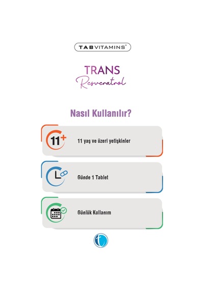 Tabvitamins Trans Resveratrol 30 Tablet Tanışma Paketi Shaker Hediyeli