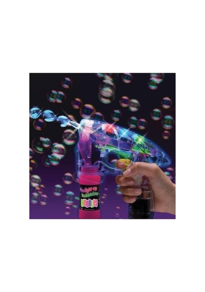 Köpük Tabancası Işıklı Pilli Baloncuk Tabancası Ve 500 Ml