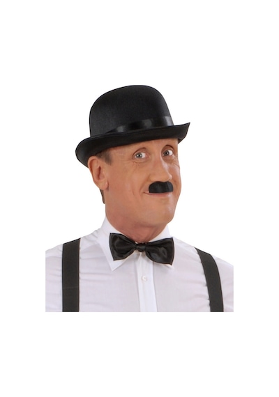 Charlie Chaplin Stil Yetişkin Şapkası Siyah Melon Semeglbl - 77 Parti Şapkası