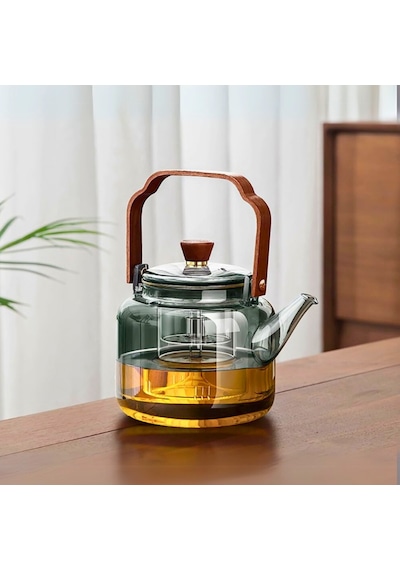 Akasya Saplı Demlik - 1200 Ml - Borosilikat Cam Diğer