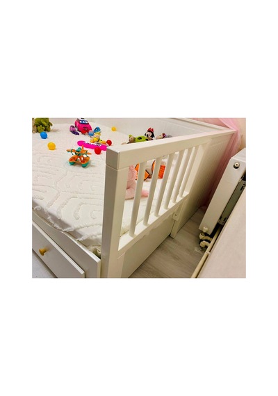 75 + 75 Yan Uzatma Beyaz Hemnes Divan Bariyer, Trabzan, Korkuluk Beyaz - 902051070