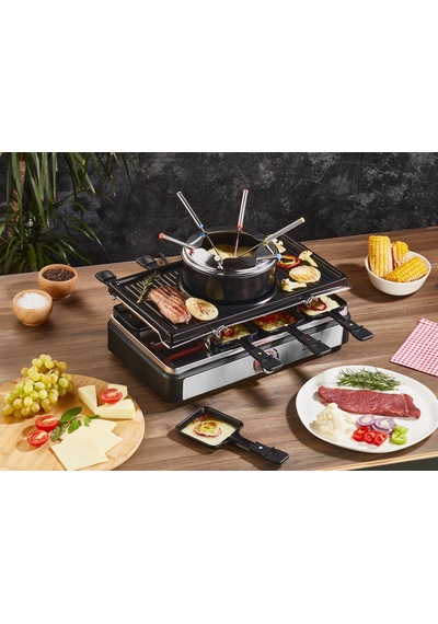 Zilan ZLN8856 1400 W Raclette & Izgara Makinesi 8 Kişilk Raclette Fondü Set