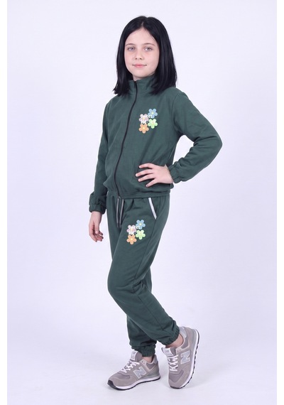 Fyk Kids Kız Çocuk Sweet Heart Baskılı Dik Yaka Çift Cepli Fermuarlı Eşofman Takımı Haki Fyk Kids Kız Çocuk Sweet Heart Baskılı Dik Yaka Çift Cepli Fermuarlı Eşofman Takımı Haki