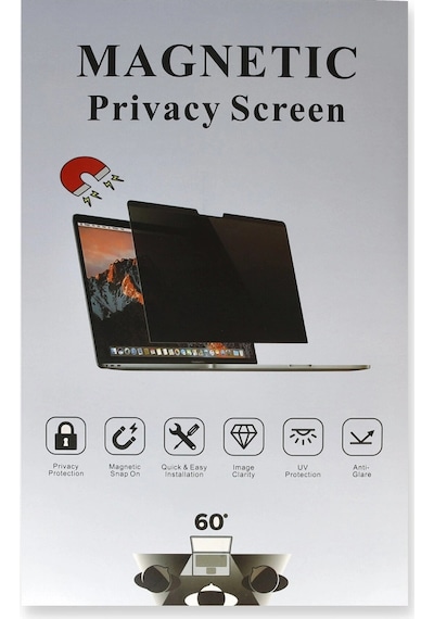 Apple Macbook Uyumlu  Air 13.3 Macbook Uyumlu  Manyetik Hayalet Ekran Koruyucu - Siyah Çok Renkli