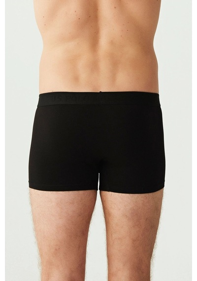 U.S. Polo Assn. Erkek Siyah 3 Lü Boxer