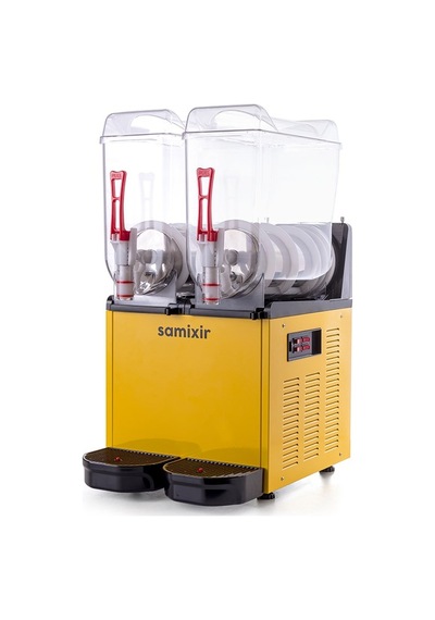 Samixir Twin Çiftli 12+12 Lt Slush Buzlaş Karlamaç Makinesi Slush-24-y