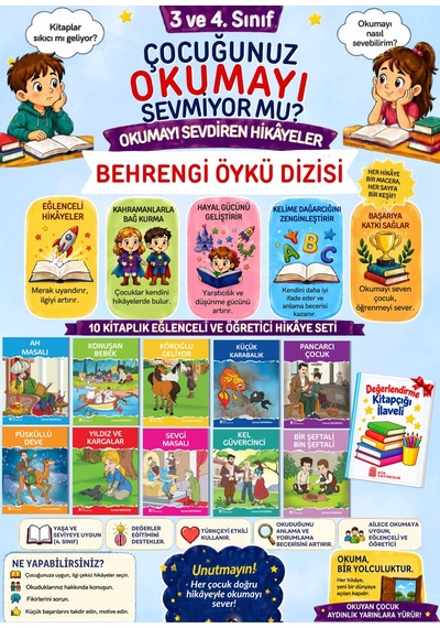 4.sınıflar İçin Okuma Kitabı 10'lu Seri