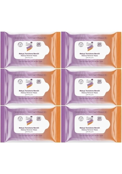 Lux Makyaj Temizleme Mendili Havlu 120 Yaprak 6pk 20
