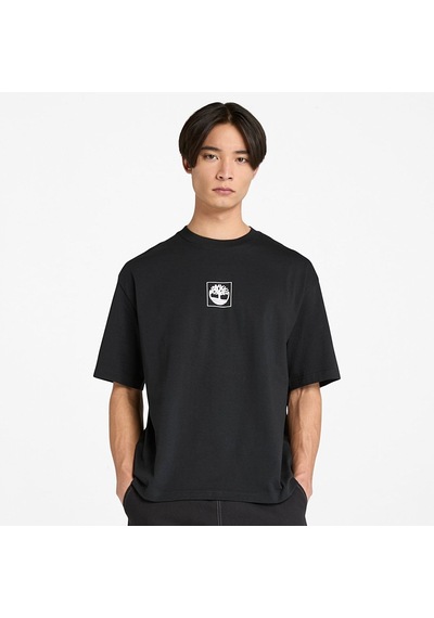 Timberland Short Sleeve Building Blocks Graphic Unisex T-shirt-33286 Siyah