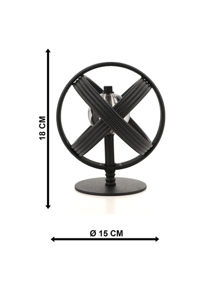 Yumak Metal Aksesuar Siyah 15 Cm